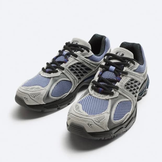 자라 콤비레더 러닝 스니커즈