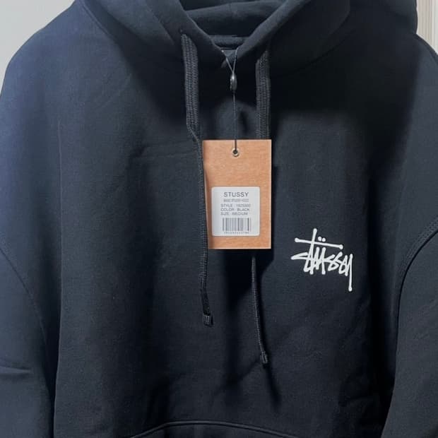스투시 후드티 기모 블랙 새상품