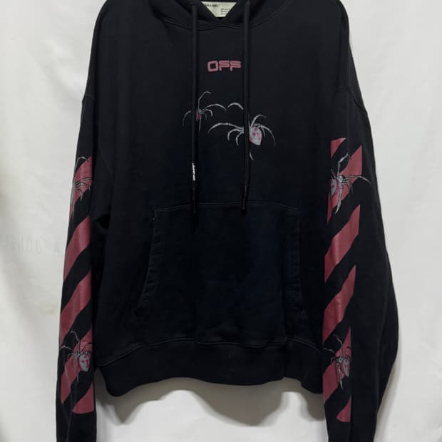 XL 오프화이트 스파이더 애로우 후드티