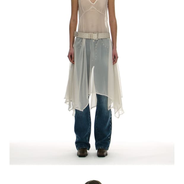 파르티멘토 우먼 언발란스 레이어드 원피스 M