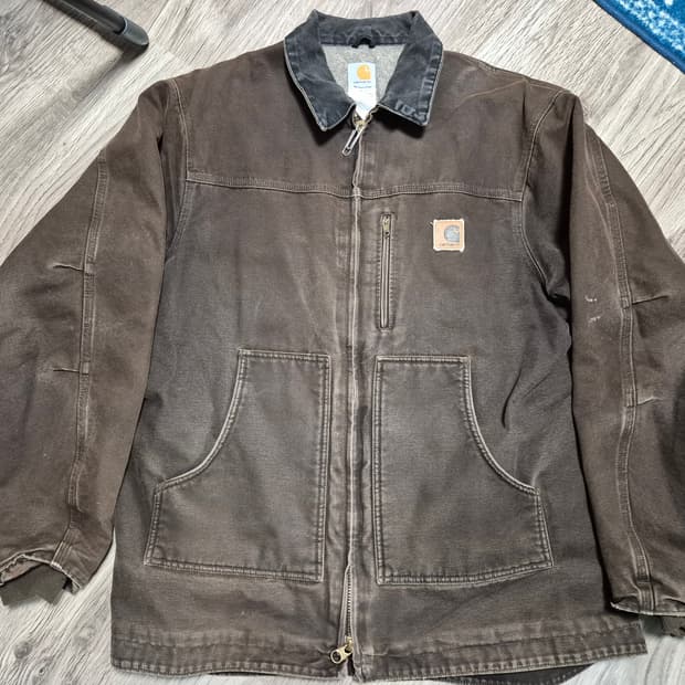 빈티지 칼하트 c61 다크브라운 자켓