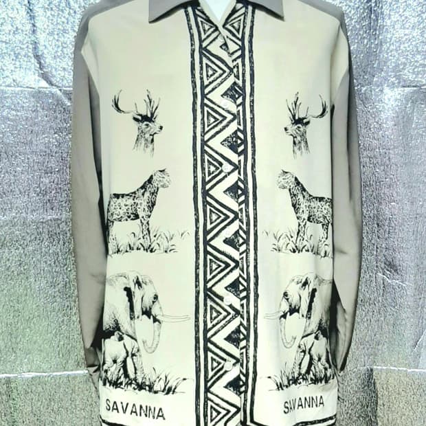 ♤필독♤ 빈티지 사바나 실크 셔츠