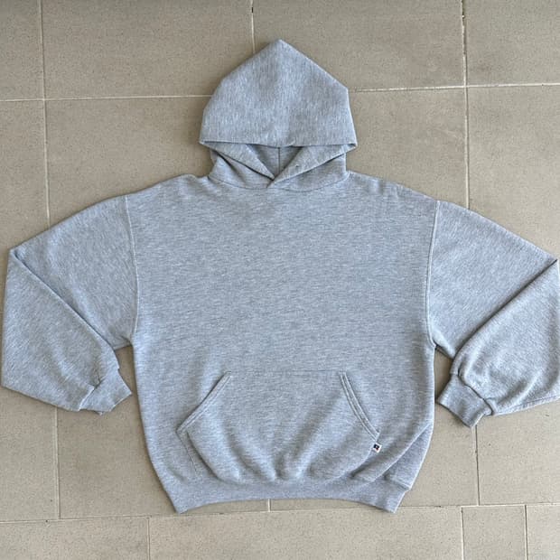 90s 빈티지 러셀 후드 그레이 L