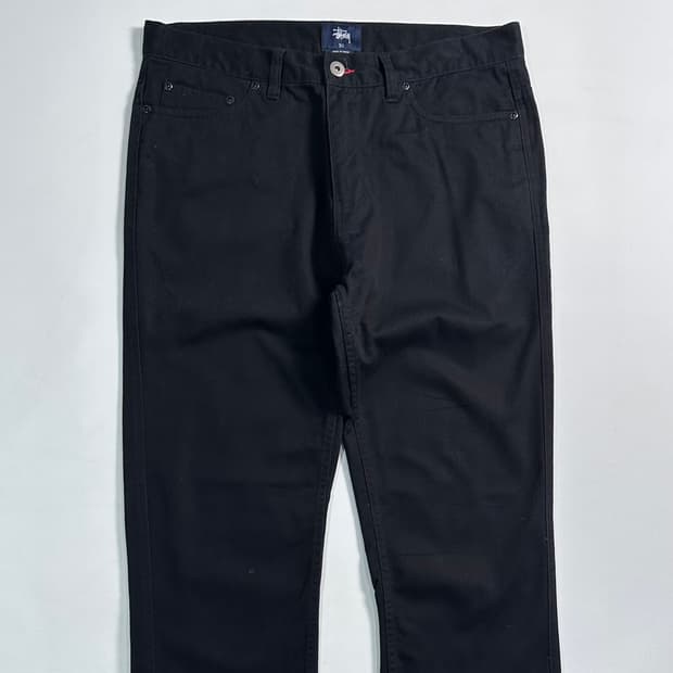 00s 스투시 SS링크 블랙 코튼 팬츠