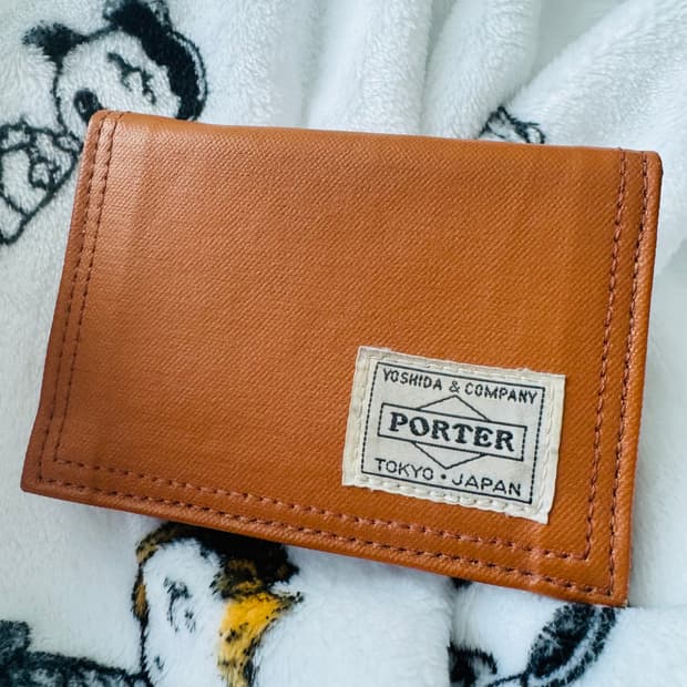 포터 프리스타일 패스 케이스 카멜 카드지갑