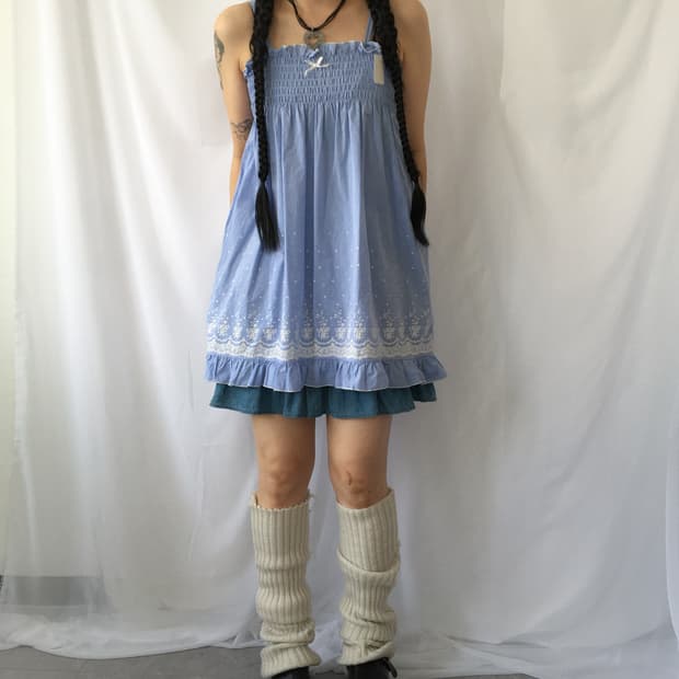 Printing pattern point sleeveless onepie