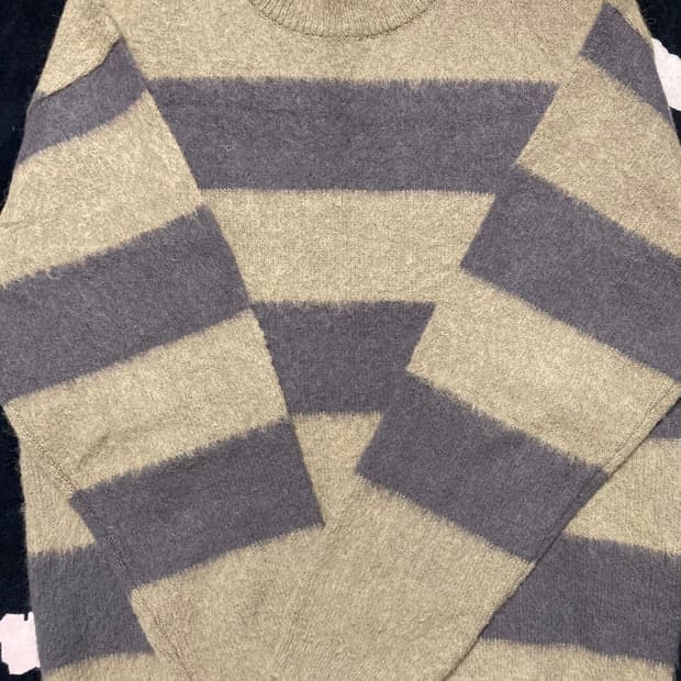 착) 에잇디비전 알파카 보더 스웨터 니트 M