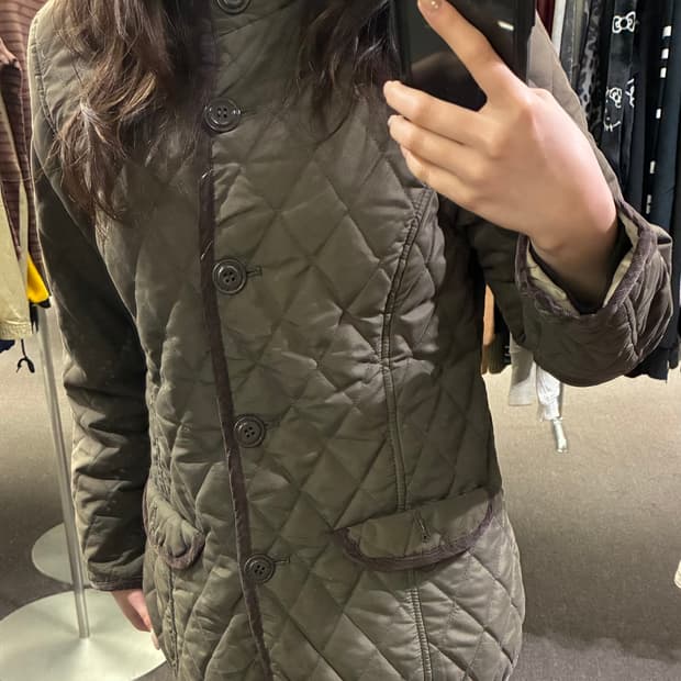 L)Japanese vintage 여성 퀼팅 야상 패딩 자켓