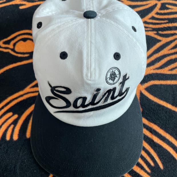 saint mxxxxxx 세인트 미카엘 6패널 볼캡 화이트