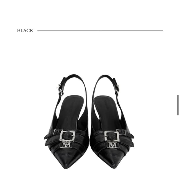 트리밍버드 레더 벨티드 슬링백 240