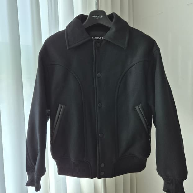 가넷옴므 블랙 바시티 울점퍼 95