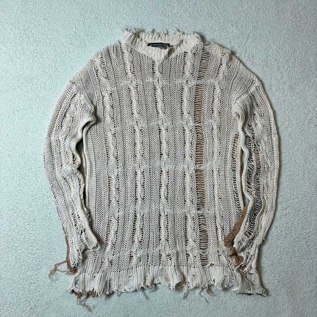 앤더슨벨 린넨 코튼 그런지 레이어드 니트 PN6855