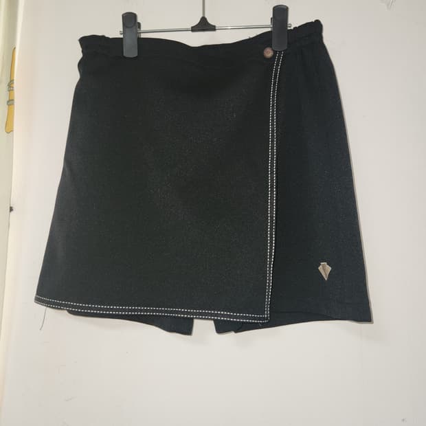 블랙 랩 스커트 미니스커트 32