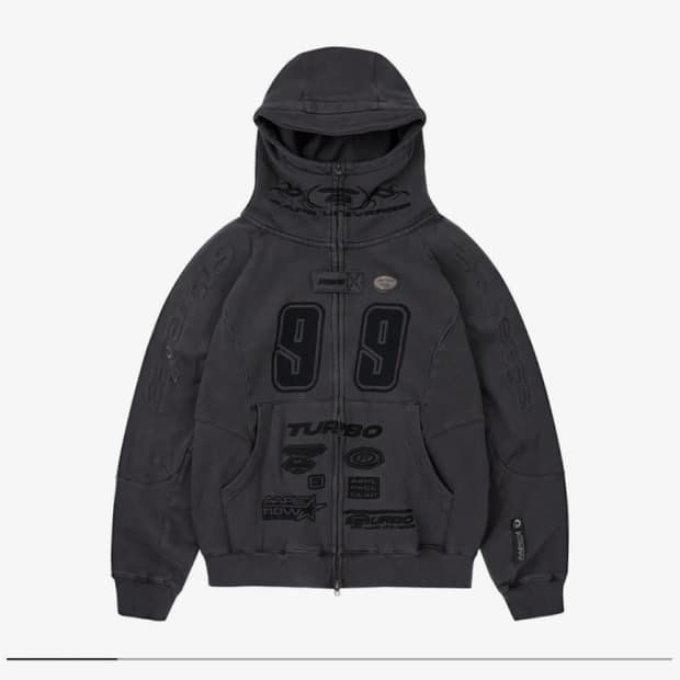 AAPE 베이프 후드집업 스웨터 라이트블랙