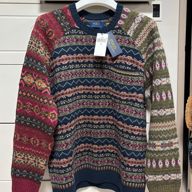 폴로 랄프로렌 컬러블록페어 아일 스웨터 M