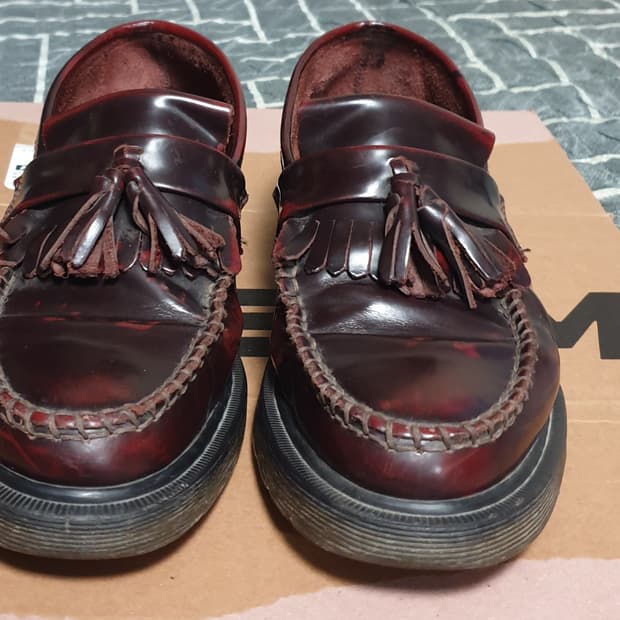 닥터마틴 아드리안 테슬 로퍼 버건디 UK7 (260)