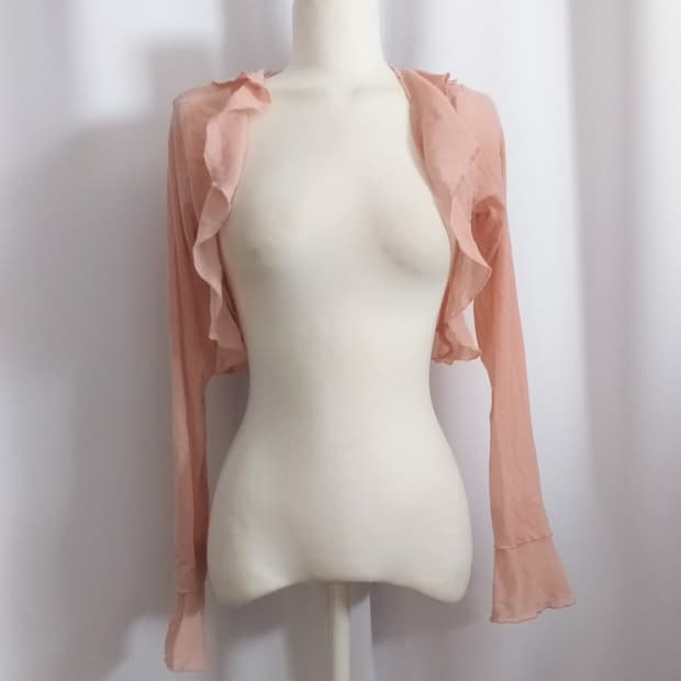 쉬폰 볼레로 프릴 가디건 히메갸루 캐캐체 핀터깔 로맨틱 y2k 스나계