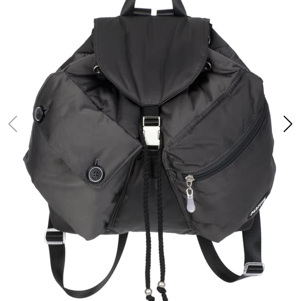 BUTTON MINI BACKPACK_CHARCOAL