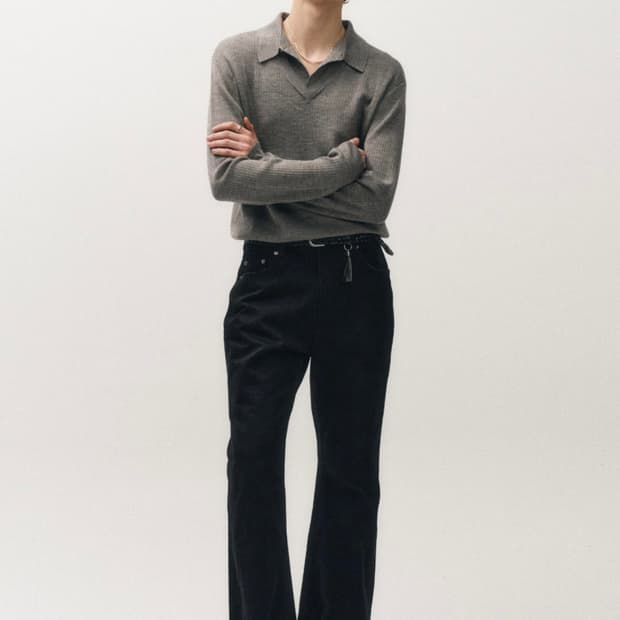 노이어 디스트로이드 플레어 데님 블랙 50
