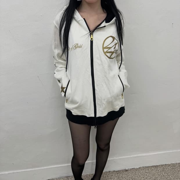 time of gold gyaru hood jacket