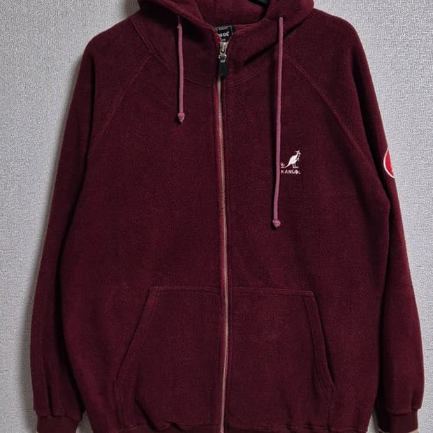 오버핏 M ) 캉골 올드스쿨 빈티지 플리스 후드집업 