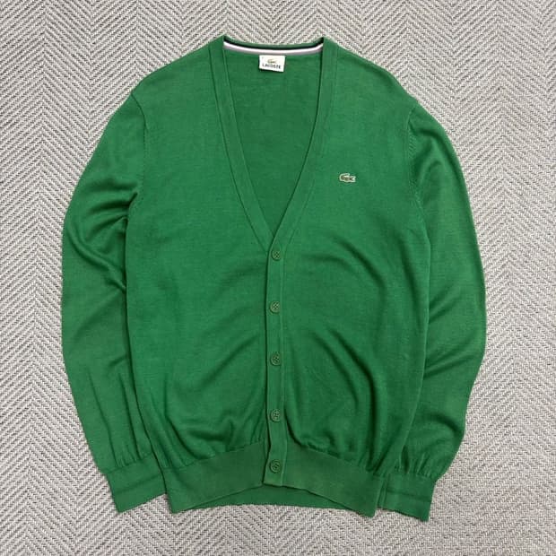 라코스테 코튼 니트 가디건 v1761