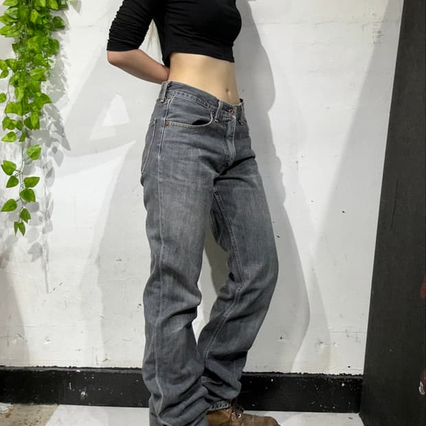 리바이스 흑청 데님 팬츠