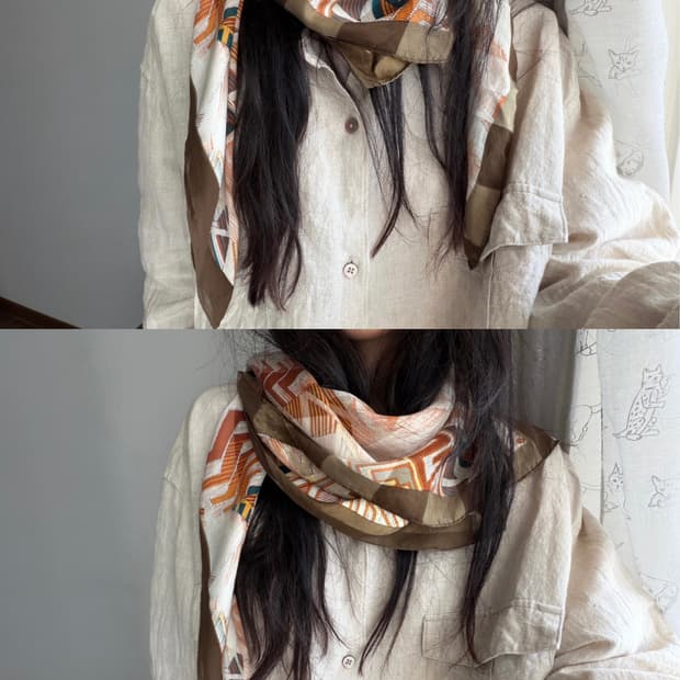 silk patterned scarf