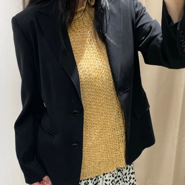 Selected 00's JAPAN 블랙 크롭 블레이저 자켓 R2790