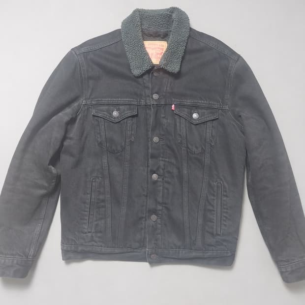 [M] 리바이스 타입3 블랙 쉐르파 트러커 자켓