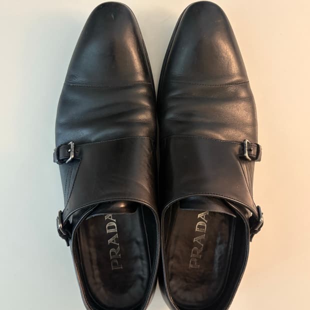 Prada Double Strap Monk Loafers