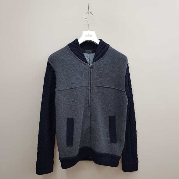 한섬 타임 니트 블루종 자켓 100사이즈