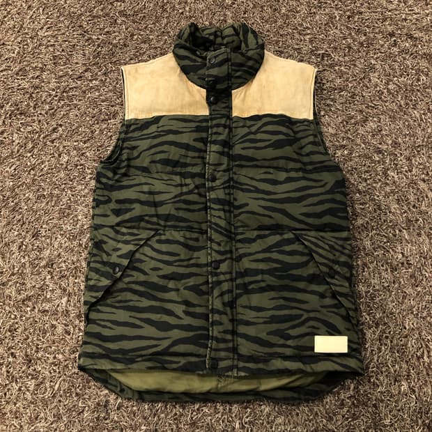 95 아디다스 카모 패턴 패딩 조끼