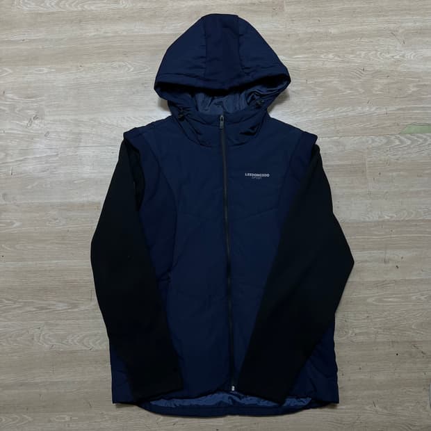 이동수 골프 스포츠 니트 레이어드 후드 경량패딩 [네이비] 2XL/110