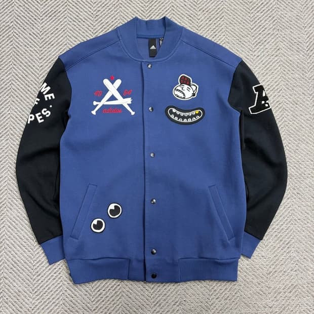 아디다스 자수 바시티 자켓 v1689