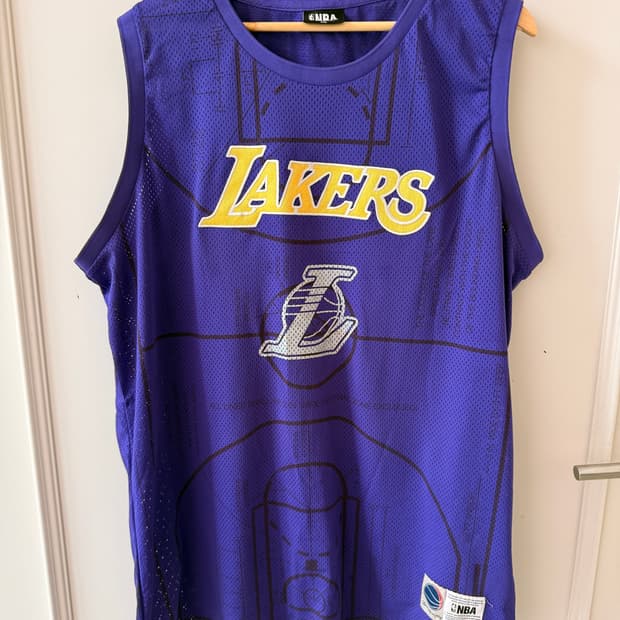 NBA LA 레이커스 베이스볼 메쉬 져지
