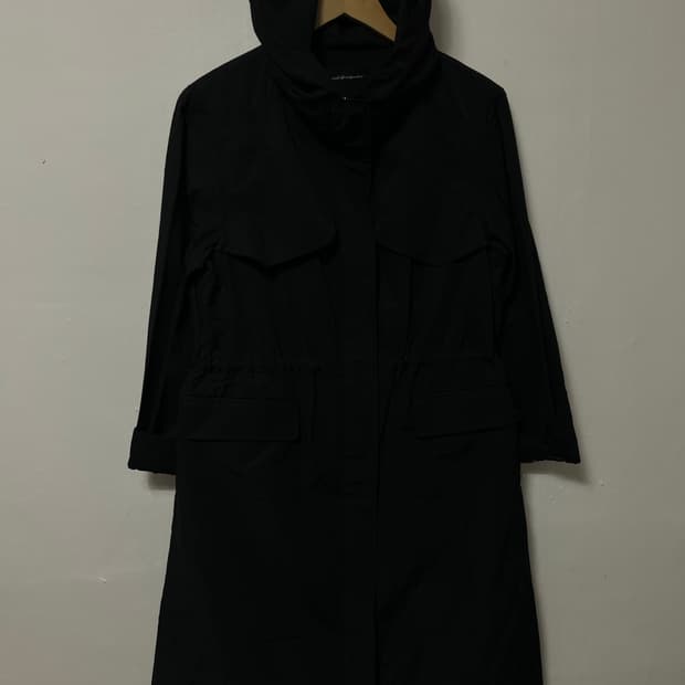 55-66 EGOIST 에고이스트 루즈핏 후드 롱코트 정품