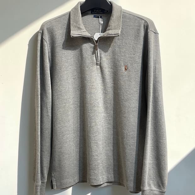 폴로 랄프로렌 에스테이트 립 그레이 하프집업
