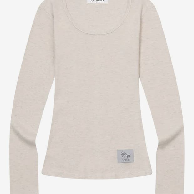 코이리스 델키 미디 롱 슬리브 티 베이지