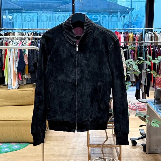 마스콧 블랙 오리지널 레더 자켓 