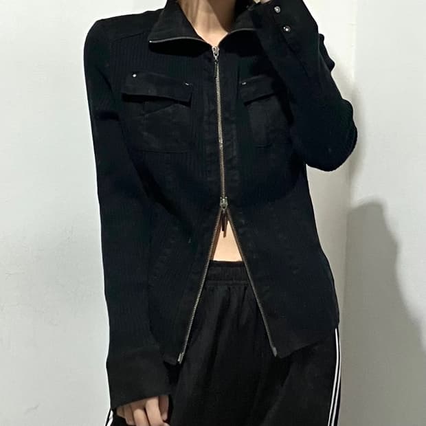 펑크 y2k 니트 자켓
