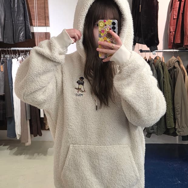 PRL 폴로 랄프로렌 신형 폴로베어 플리스 후드티