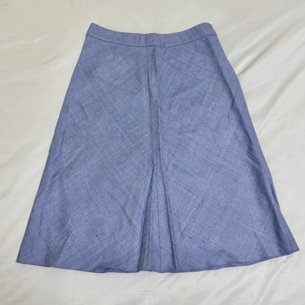 프라다 실크 스커트 미디 롱 라이트블루 하늘색 치마 빈티지