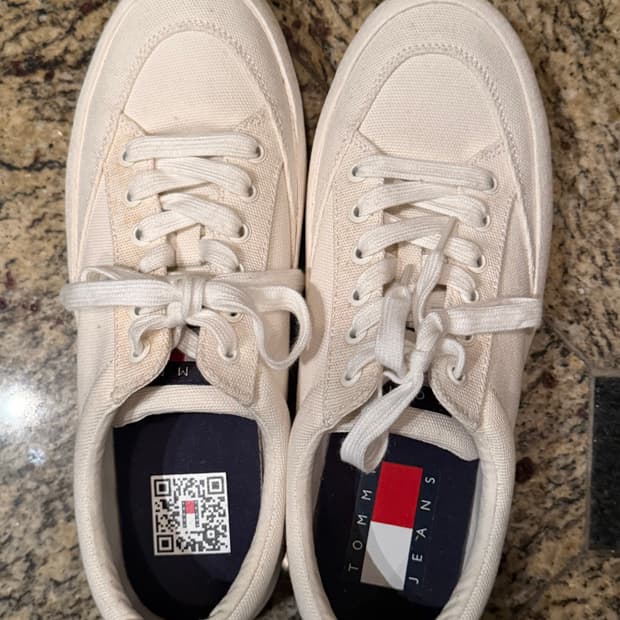 [UK9,EUR43]타미힐피거 화이트 캔버스화