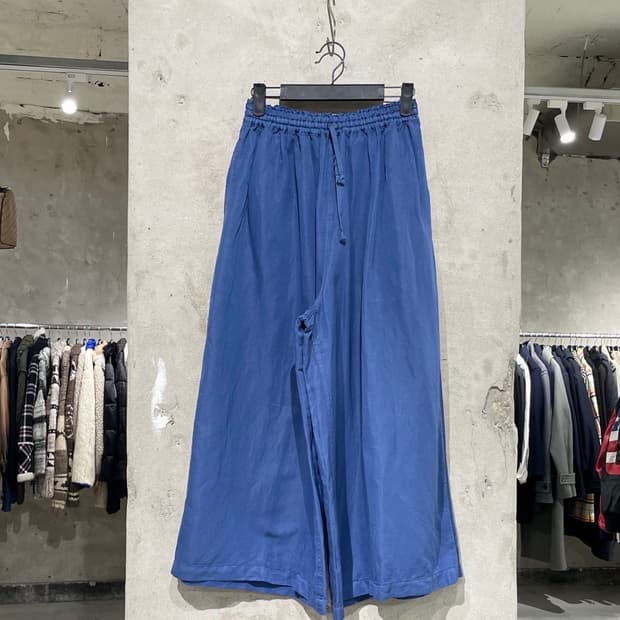 꼼데가르송 타오 블루 밴딩 린넨 팬츠