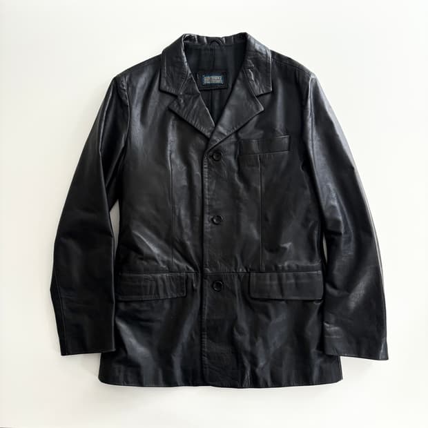 퀸테센스 빈티지 레더 테일러드 재킷