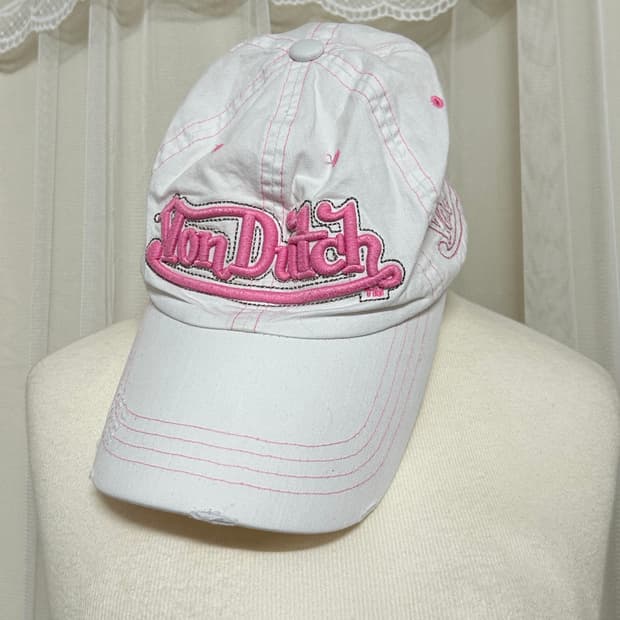 00s 본더치 흰핑크 볼캡