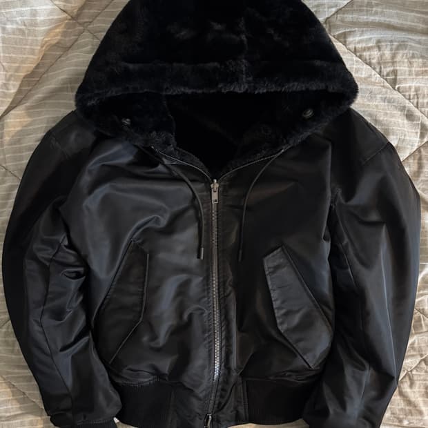 자라 퍼 리버시블 봄버 자켓