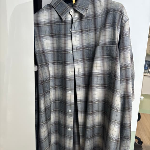 오라리 울 체크 셔츠 4