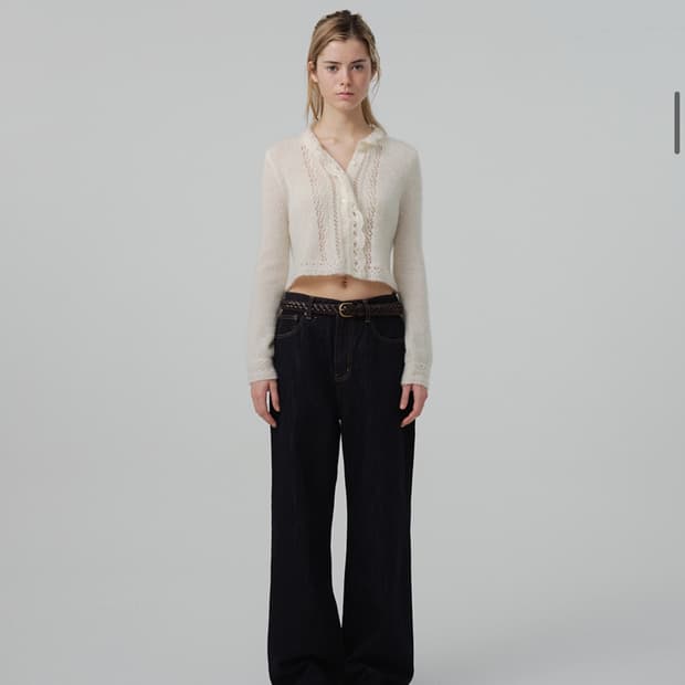 더바넷 니트 가디건 아이보리